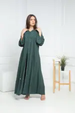 عباية أخضر غامق مغلقة