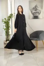 ⁦عباية نسائية ساده⁩ - الصورة ⁦4⁩