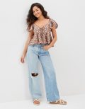 Baby Doll V-neck Blouse