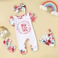 Newborn baby salopettes with printed graphics - Image 5