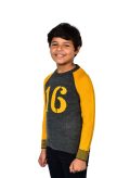 Dark gray/yellow long sleeve pullover - Image 3
